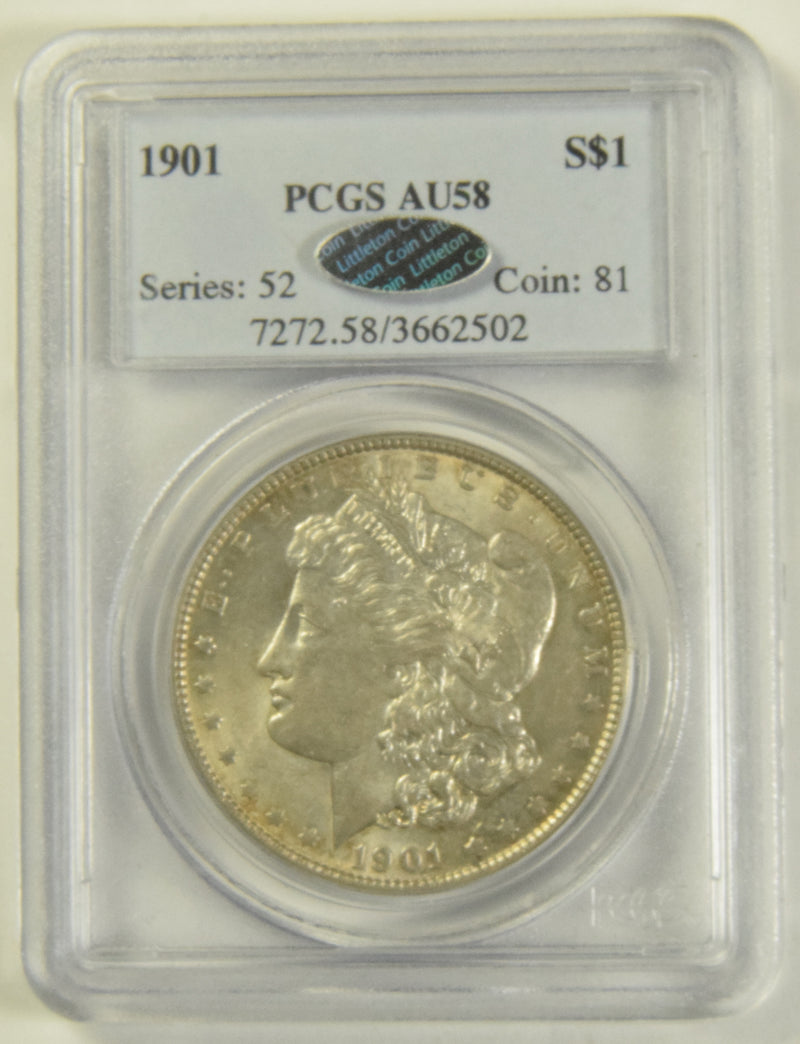 1901 Morgan Dollar . . . . PCGS AU-58