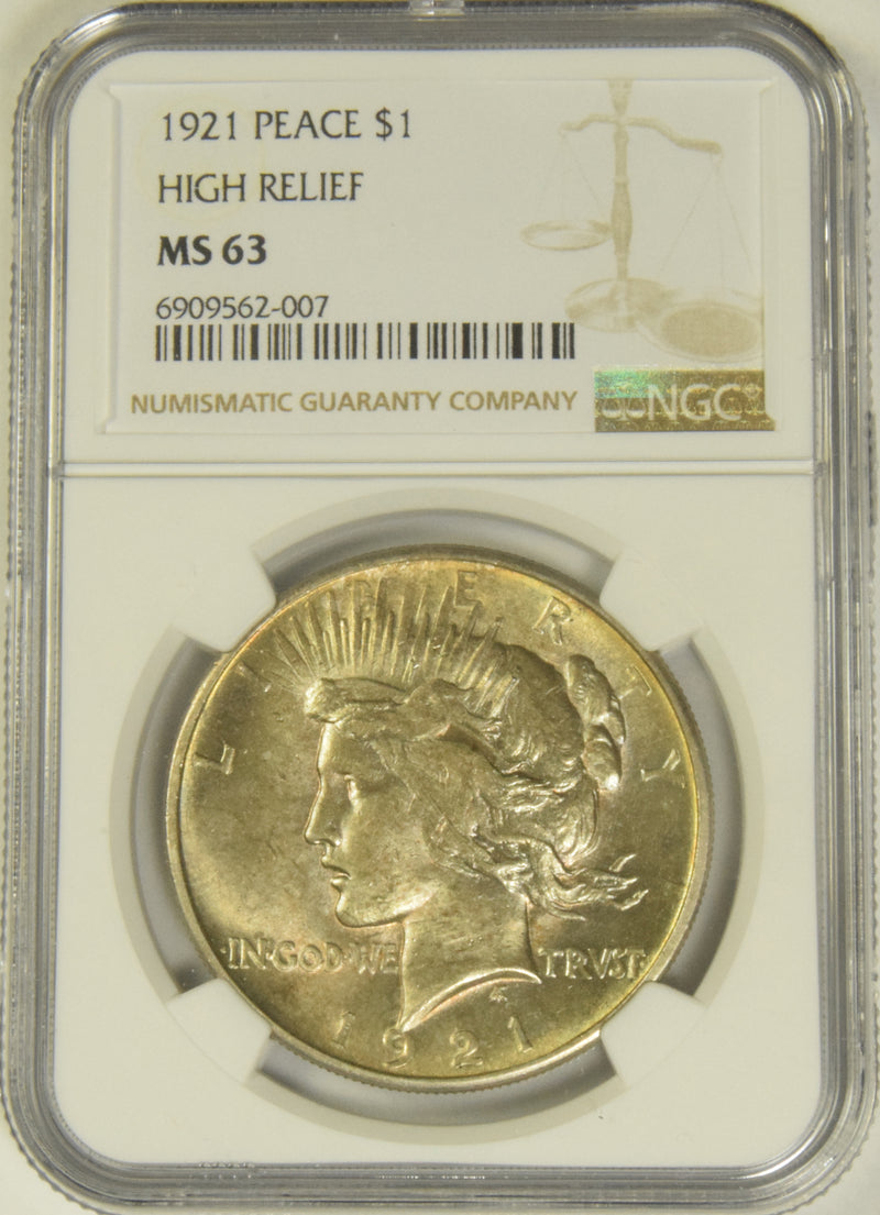 1921 Peace Dollar . . . . NGC MS-63