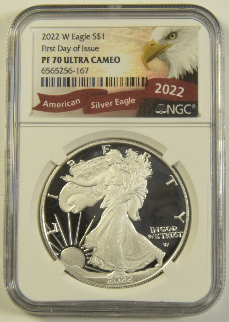 2022-W Silver Eagle . . . . NGC PF-70 Ultra Cameo First Day of Issue