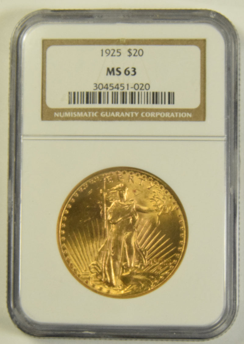 1925 $20.00 St. Gaudens Gold . . . . NGC MS-63