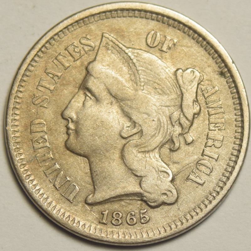 1865 Nickel Three Cent Piece . . . . Extremely Fine