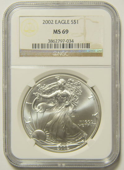 2002 Silver Eagle . . . . NGC MS-69