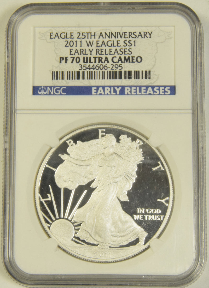 2011-W Silver Eagle . . . . NGC PF-70 Ultra Cameo Early Releases 25th Anniversary