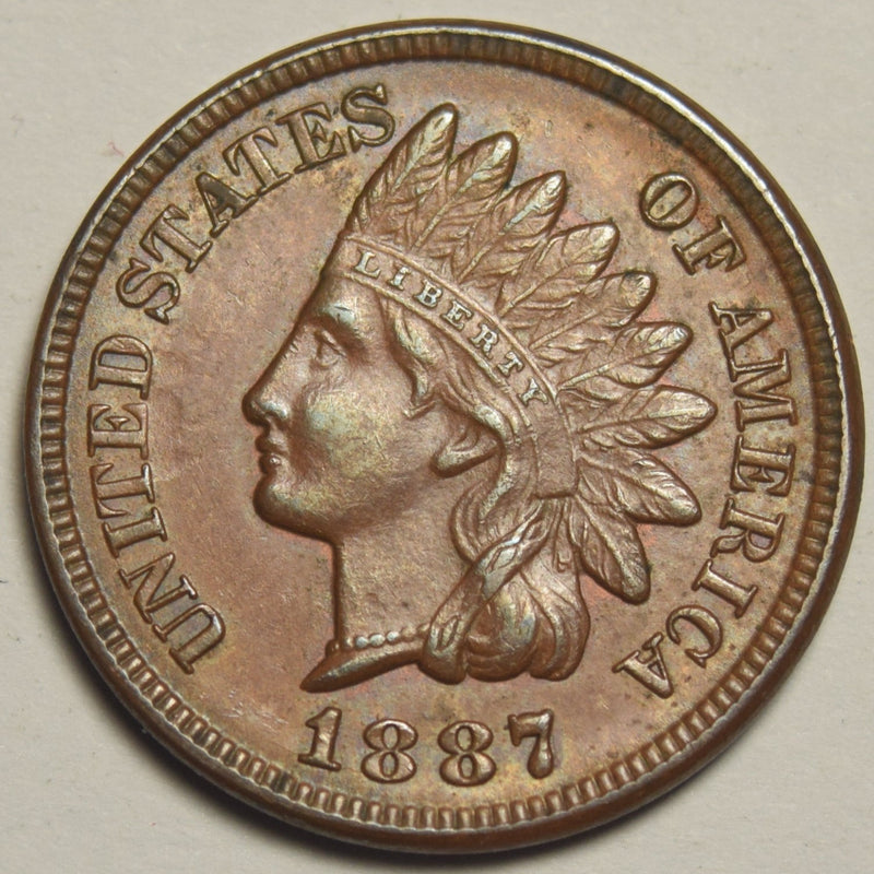 1887 Indian Cent . . . . Choice Uncirculated Brown