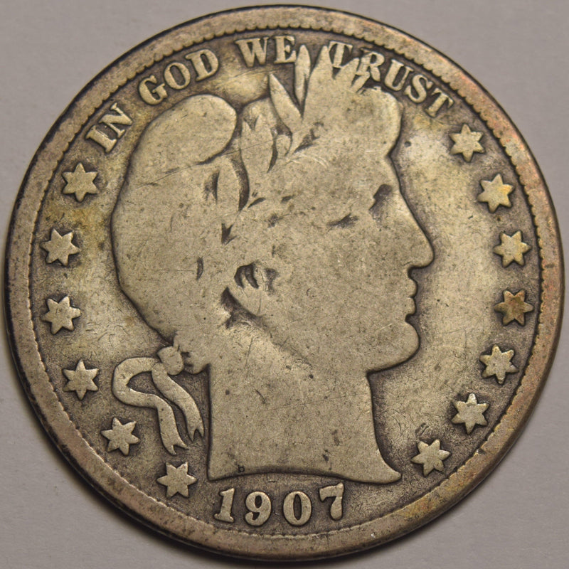 1907-D Barber Half . . . . Very Good