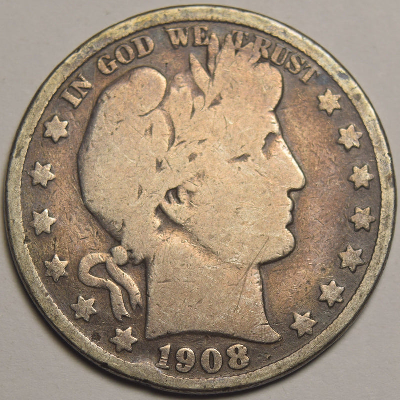 1908-S Barber Half . . . . Very Good