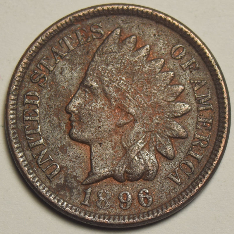 1896 Indian Cent AU porous