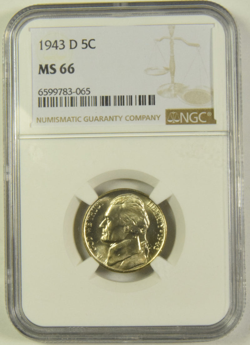 1943-D Silver Jefferson Nickel . . . . NGC MS-66