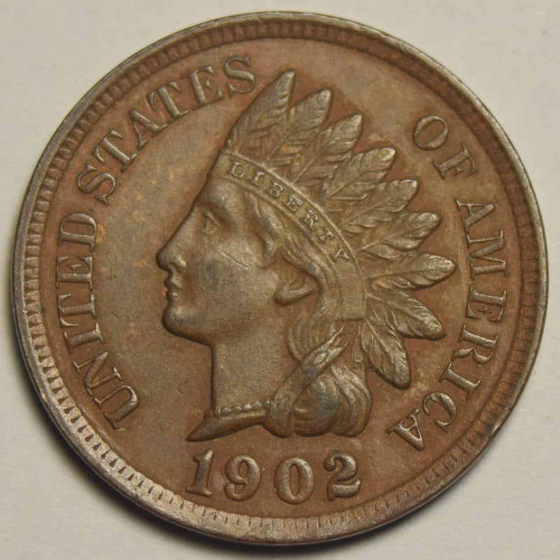 1902 Indian Cent Choice Uncirculated Brown