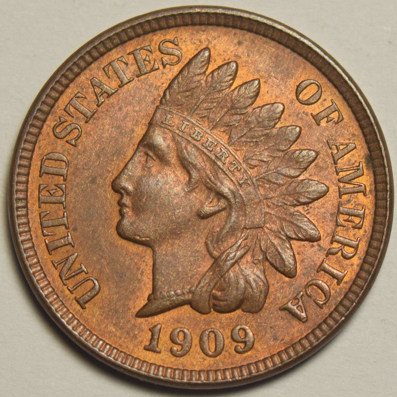 1909 Indian Cent Choice BU Red/Brown