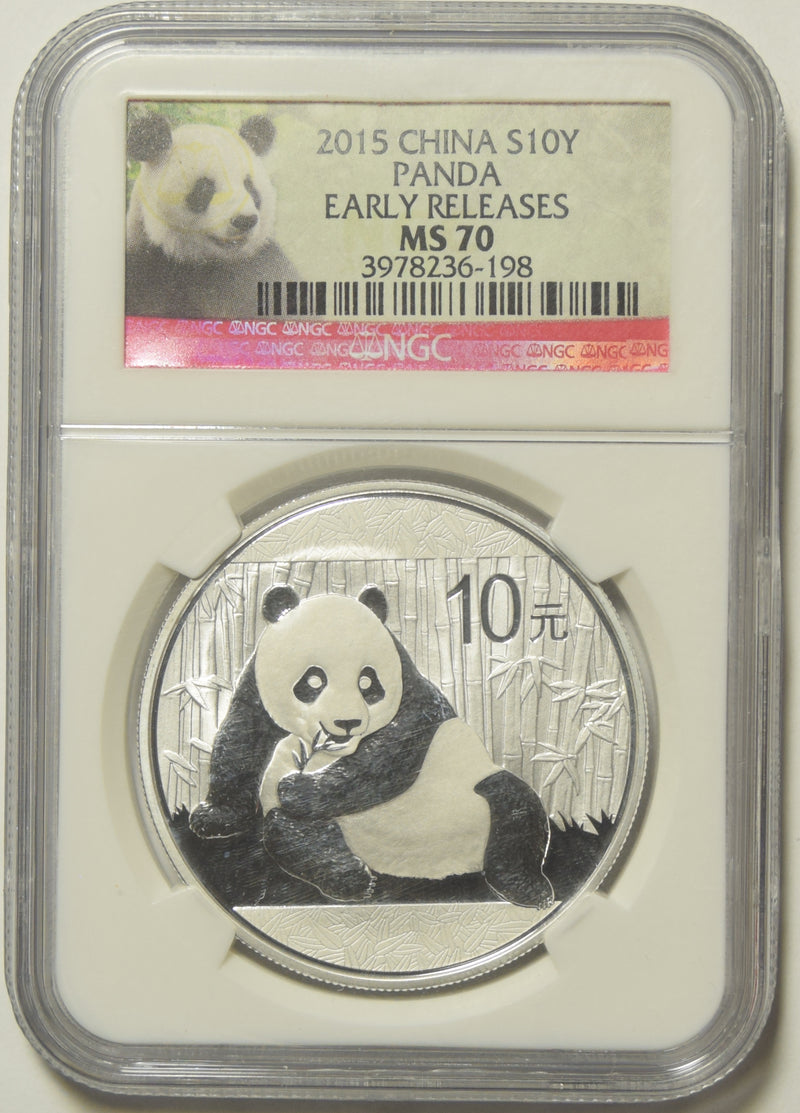 2015 10 Yuan Chinese Panda . . . . NGC MS-70 Early Releases