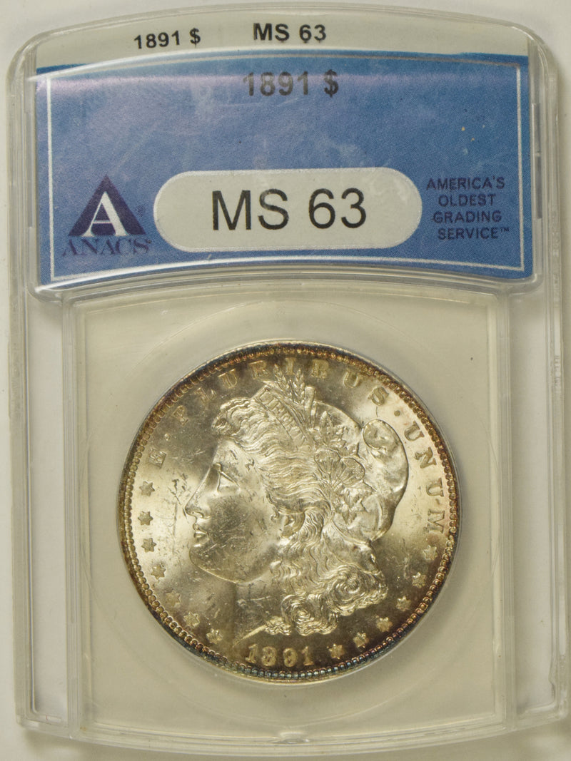 1891 Morgan Dollar . . . . ANACS MS-63