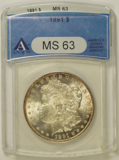 1891 Morgan Dollar . . . . ANACS MS-63