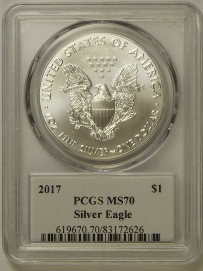 2017 Silver Eagle PCGS MS-70 Premier First Edition