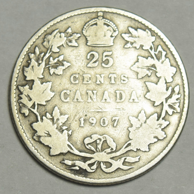 1907 Canadian Quarter Very Good