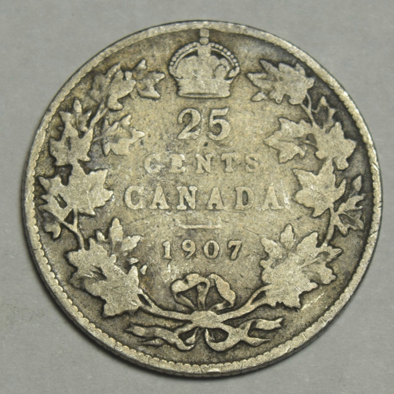 1907 Canadian Quarter VG/Fine