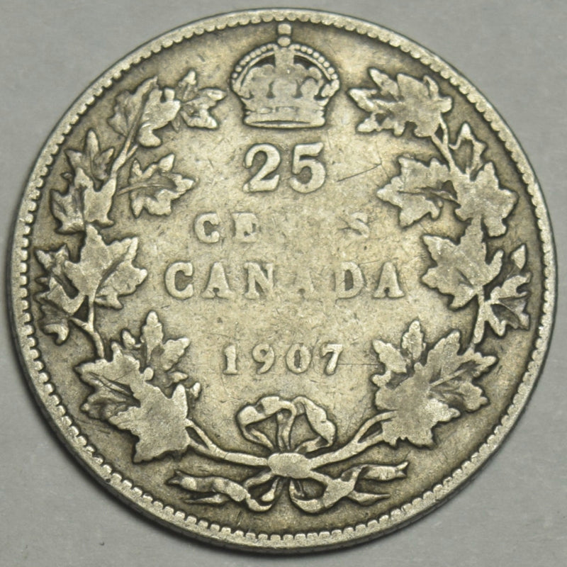 1907 Canadian Quarter Fine