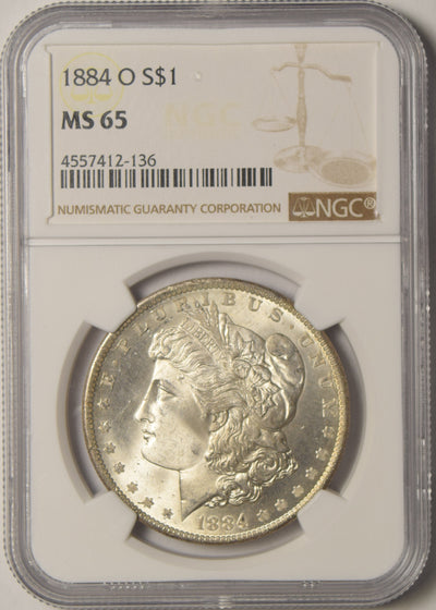 1884-O Morgan Dollar NGC MS-65