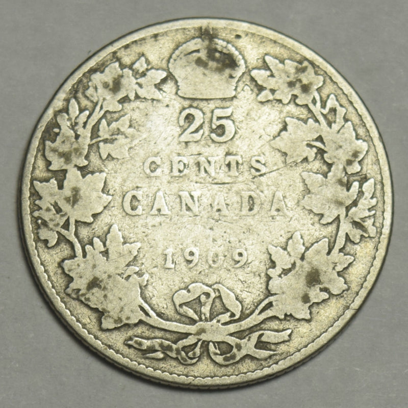 1909 Canadian Quarter Good