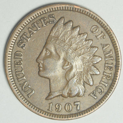 1907 Indian Cent Choice About Uncirculated