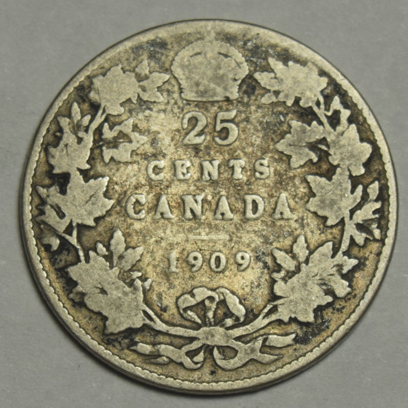 1909 Canadian Quarter VG/Fine