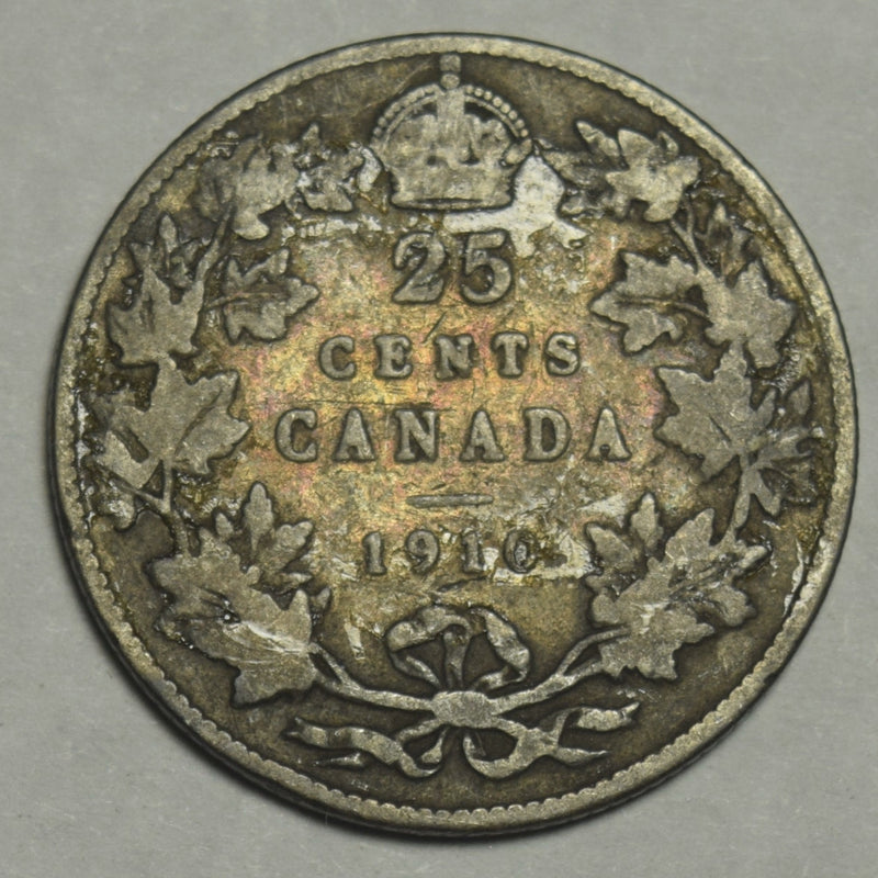 1910 Canadian Quarter Very Good