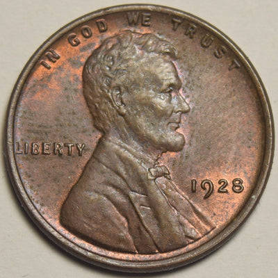 1928 Lincoln Cent Choice BU Red/Brown