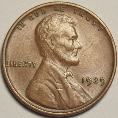 1929 Lincoln Cent Select Uncirculated Brown