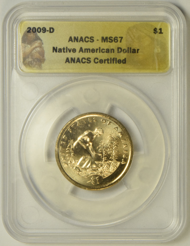 2009-D Native American Dollar . . . . ANACS MS-67