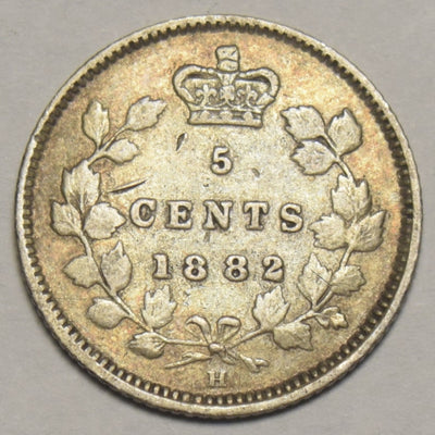 1882-H Canadian 5 Cents . . . . Extremely Fine