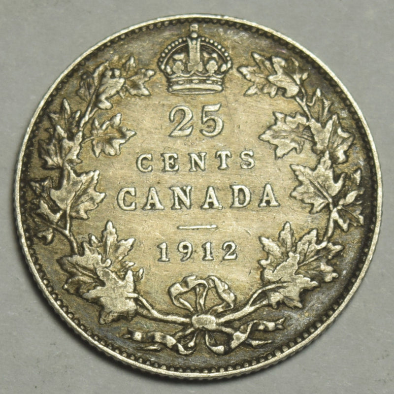 1912 Canadian Quarter VF/XF