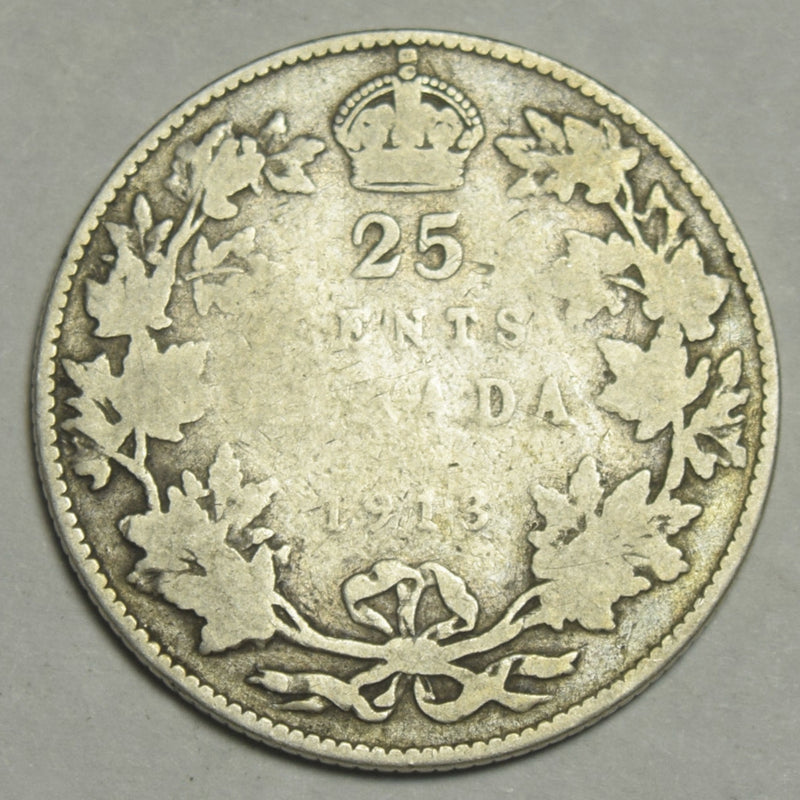 1913 Canadian Quarter Good