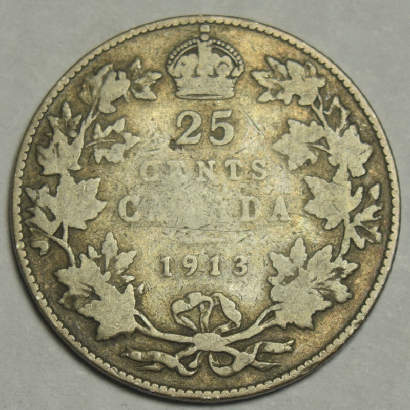 1913 Canadian Quarter Good/VG