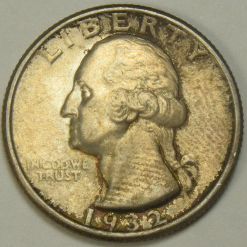 1932 Washington Quarter Choice BU Toned