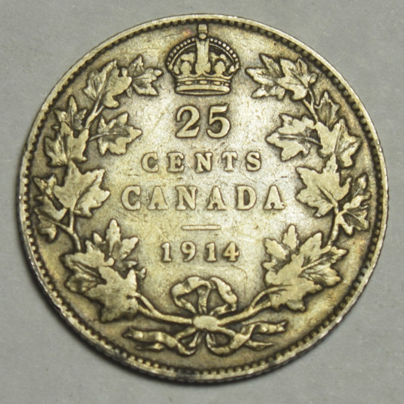 1914 Canadian Quarter Very Fine