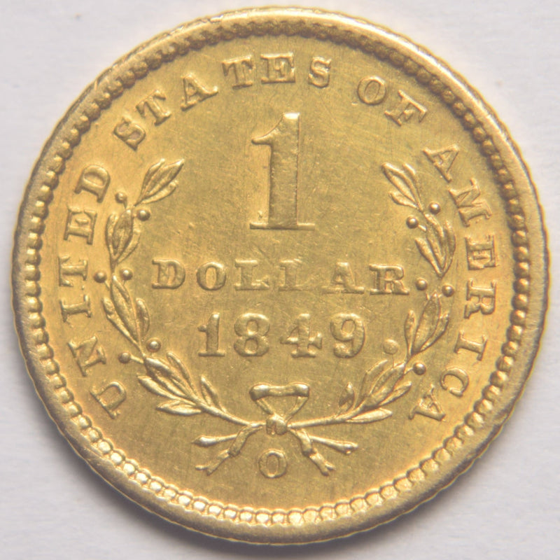 1849-O $1.00 Gold . . . . Choice Brilliant Uncirculated