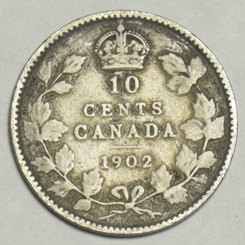 1902 Canadian 10 Cents Fine