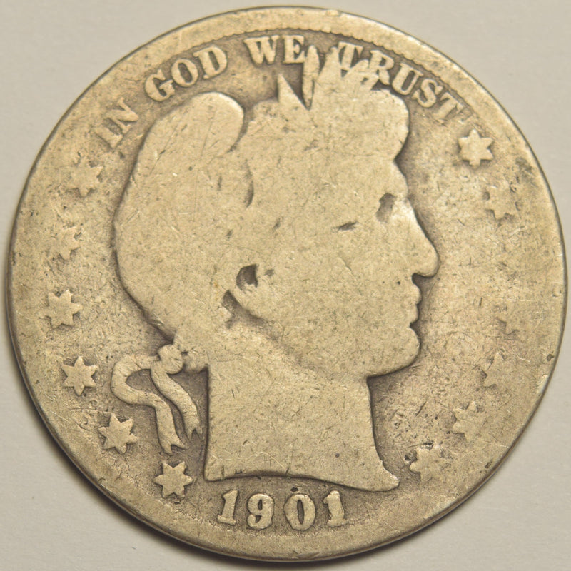 1901-S Barber Half . . . . About Good