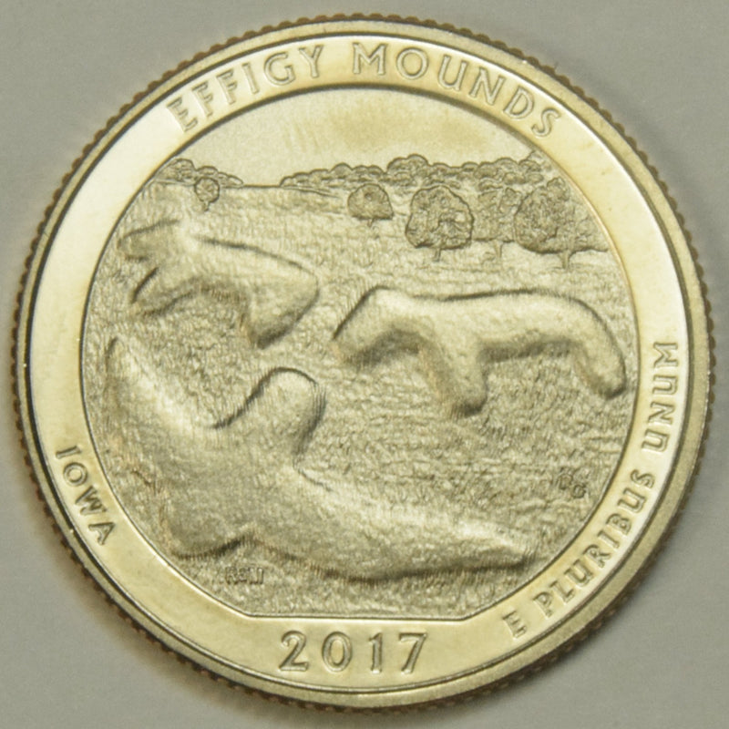 2017-S Effigy Mounds, IL  Quarter . . . . Gem Brilliant Uncirculated