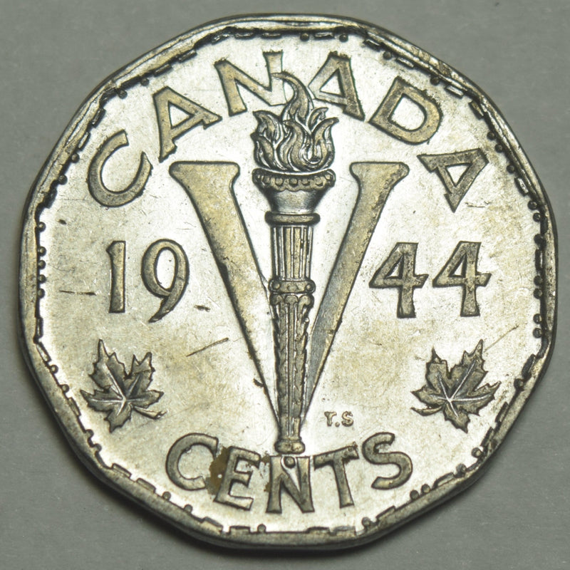 1944 Canadian 5 Cents Select Brilliant Uncirculated