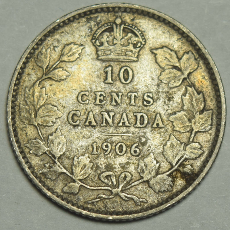 1906 Canadian 10 Cents Extremely Fine