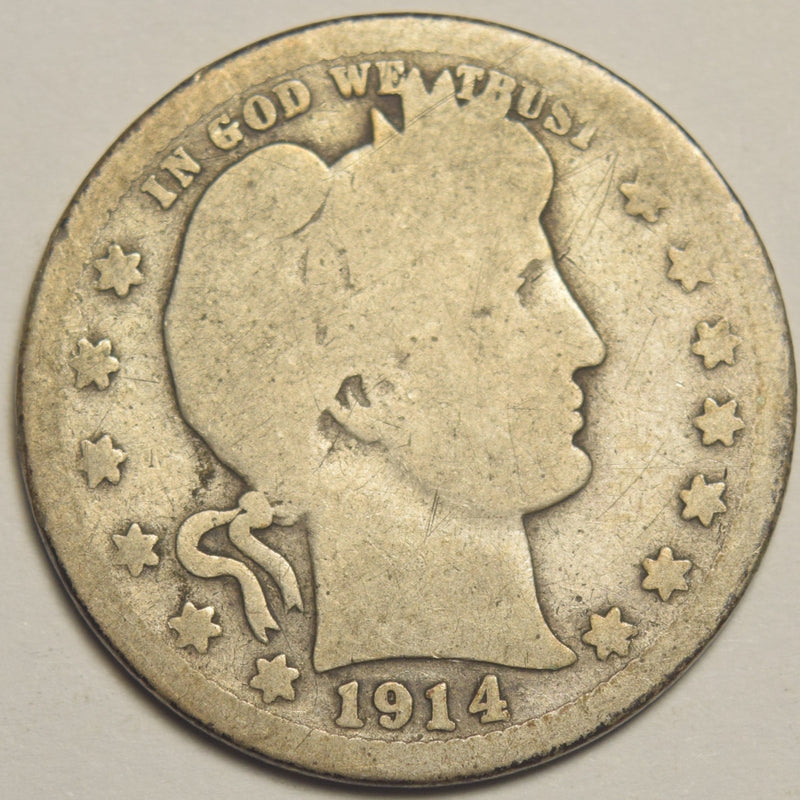 1914-S Barber Quarter . . . . Good