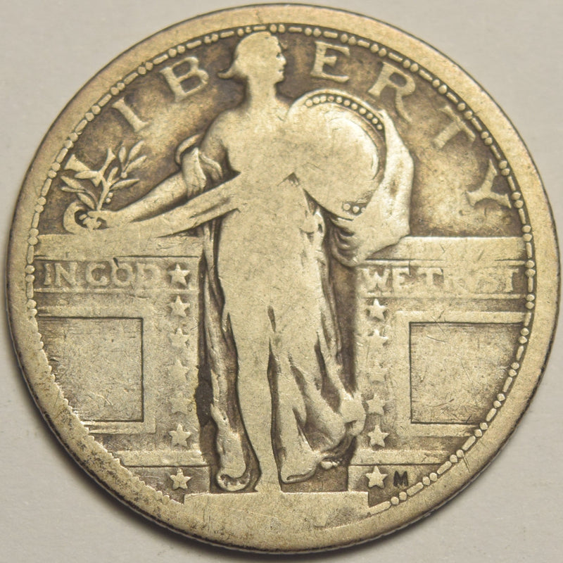 1917 Type 1 Standing Liberty Quarter Good no date