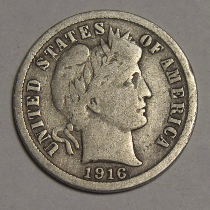 1916 Barber Dime . . . . Very Good