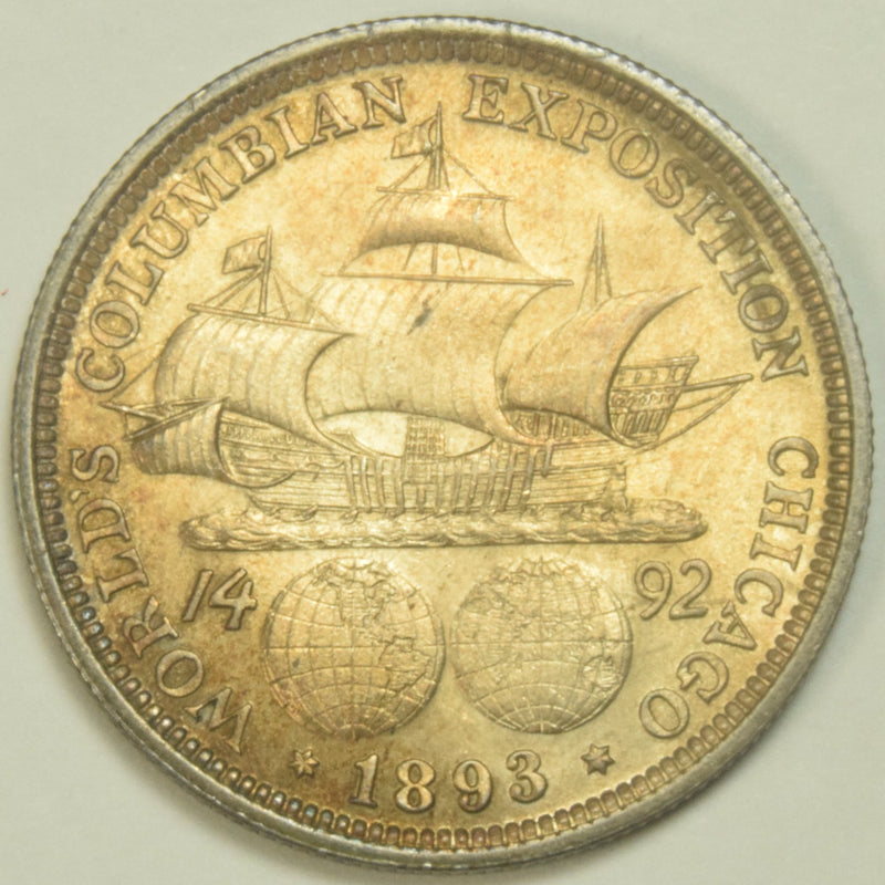 Columbian Half 1893 Choice BU Toned