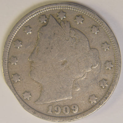 1909 Liberty Nickel VG small clip