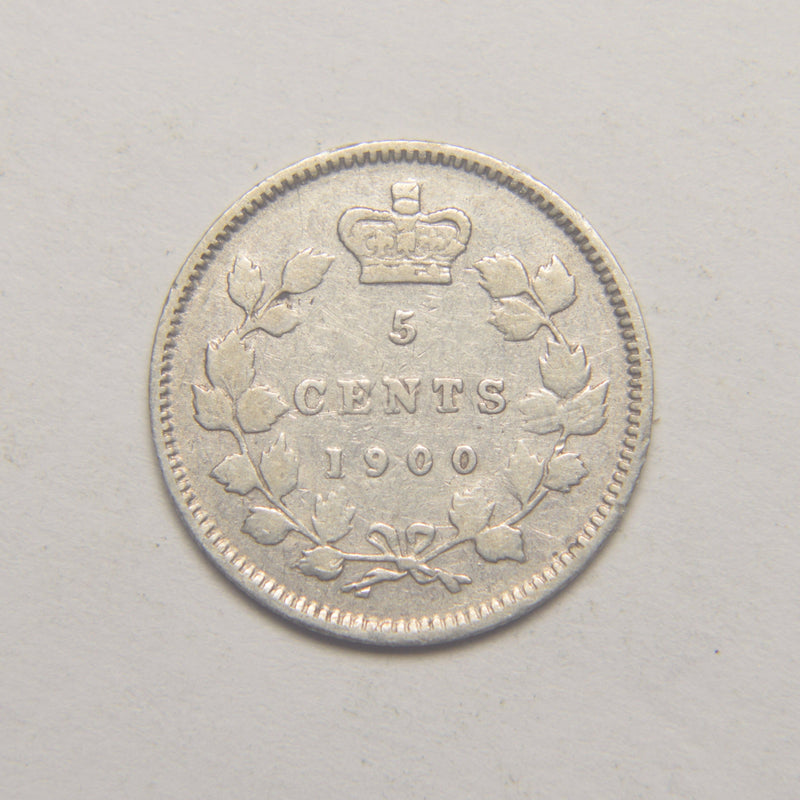 1900 Canadian 5 Cents VF/XF