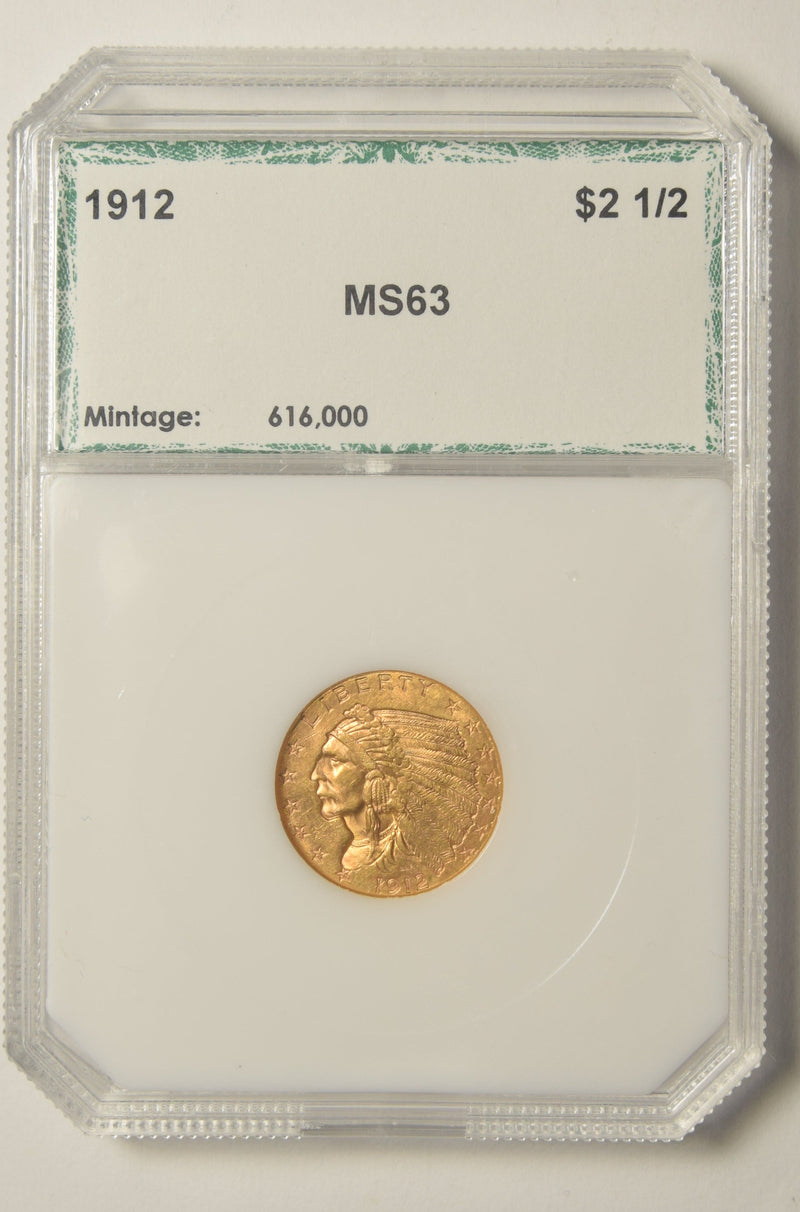 1912 $2.50 Indian Gold . . . . PCI MS-63