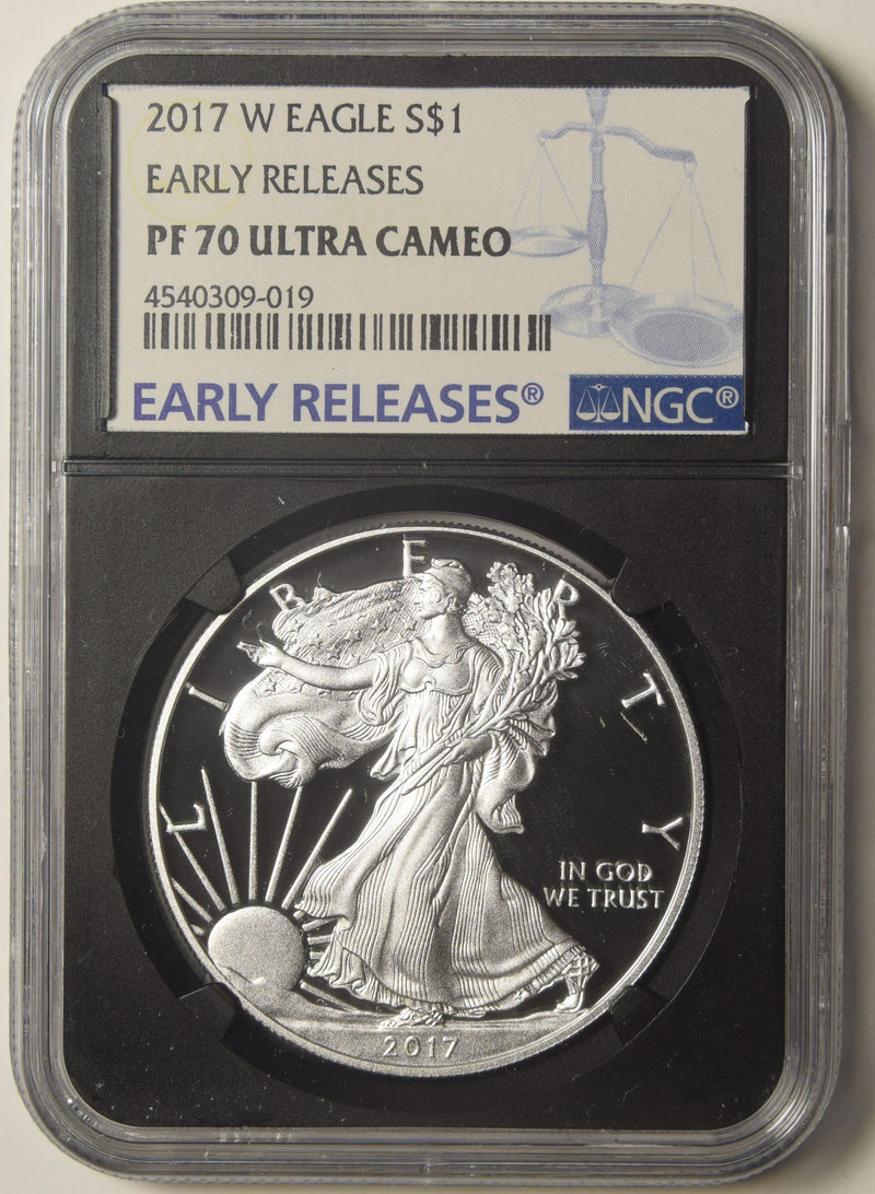 2017-W Silver Eagle . . . . NGC PF-70 Ultra Cameo Early Releases Retro Black Holder