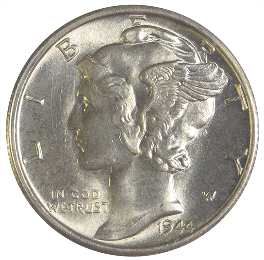 1944-S Mercury Dime Choice BU Full Bands